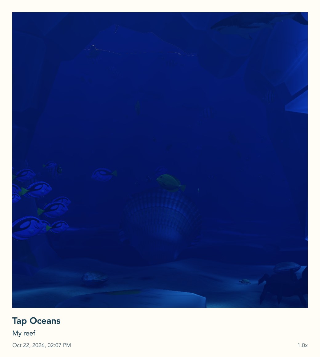 A photo taken in Cozy Cove’s reef camera